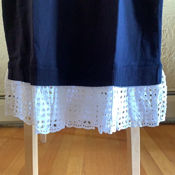Eyelet Mixed Media Sweater Tank - Picture 3 of 6